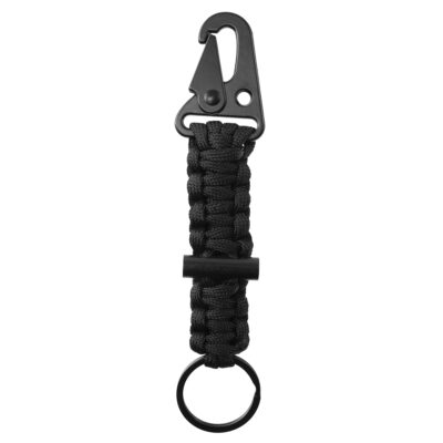 Paracord Schlüsselanhänger mit Feuerstarter – Black