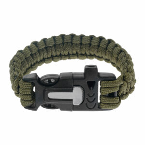 Bracelet avec allume-feu Paracord - Olive
