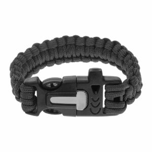 Bransoletka Paracord z krzesiwem - Black